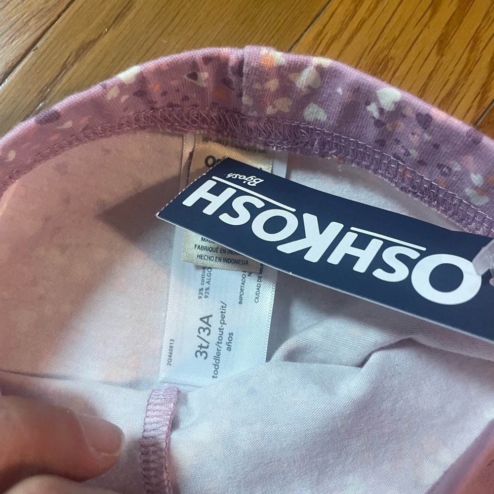 OshKosh B'gosh Purple heart Leggings 3T‎ NWT - Picture 5 of 6